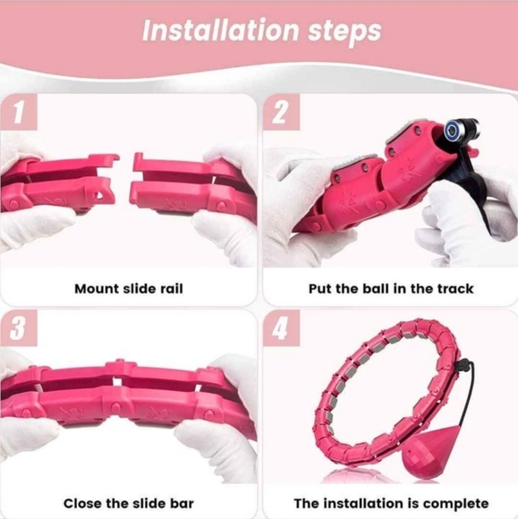 Smart Weighted Hula Hoop Weight Loss 24 Sections Detachable Fit Hoop 2 in1 Abdom - Picture 5 of 5